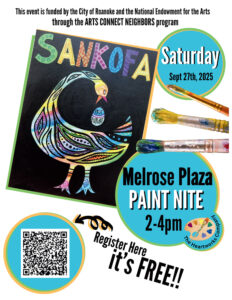 Sign Up information for the 9.27 Paint Nite